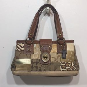 Coach Brown Ergo Patchwork Satchel Bag